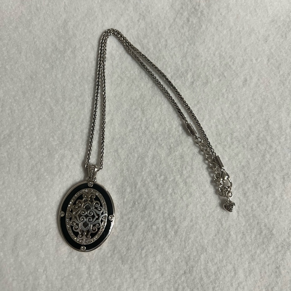 Brighton Intrigue Silver, Black and Gold  Pendant Necklace